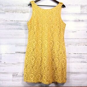 charlotte russe yellow lace dress Charlotte Russe | Dresses | Size Large Charlotte Russe Yellow Summer Dress  Lace